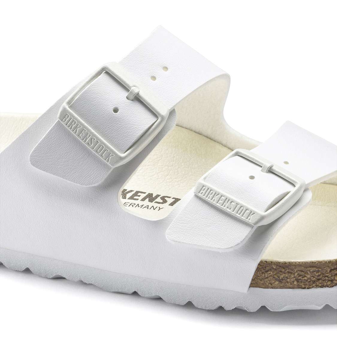 Birkenstock Arizona Birko-Flor Two Strap Sandals White | 2JZUOsdSFRD