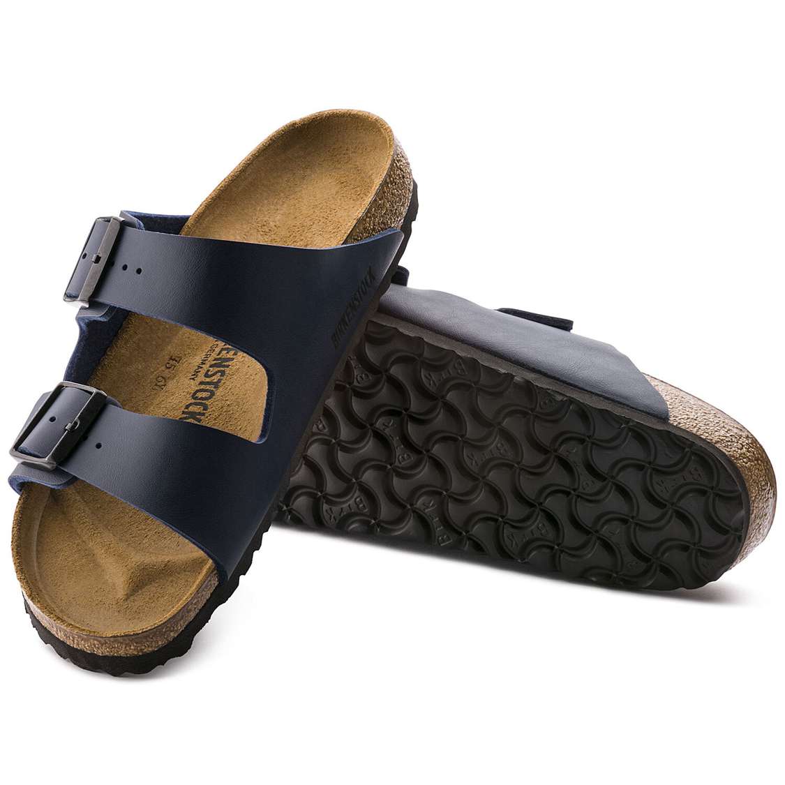 Birkenstock Arizona Birko-Flor Two Strap Sandals Blue | 36YVAhWdhms