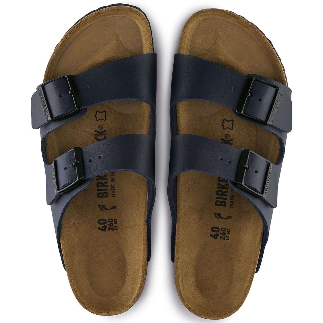 Birkenstock Arizona Birko-Flor Two Strap Sandals Blue | 36YVAhWdhms