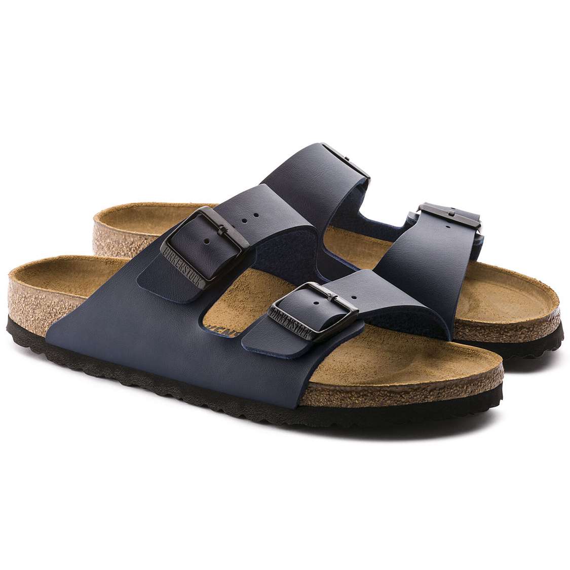 Birkenstock Arizona Birko-Flor Two Strap Sandals Blue | 36YVAhWdhms