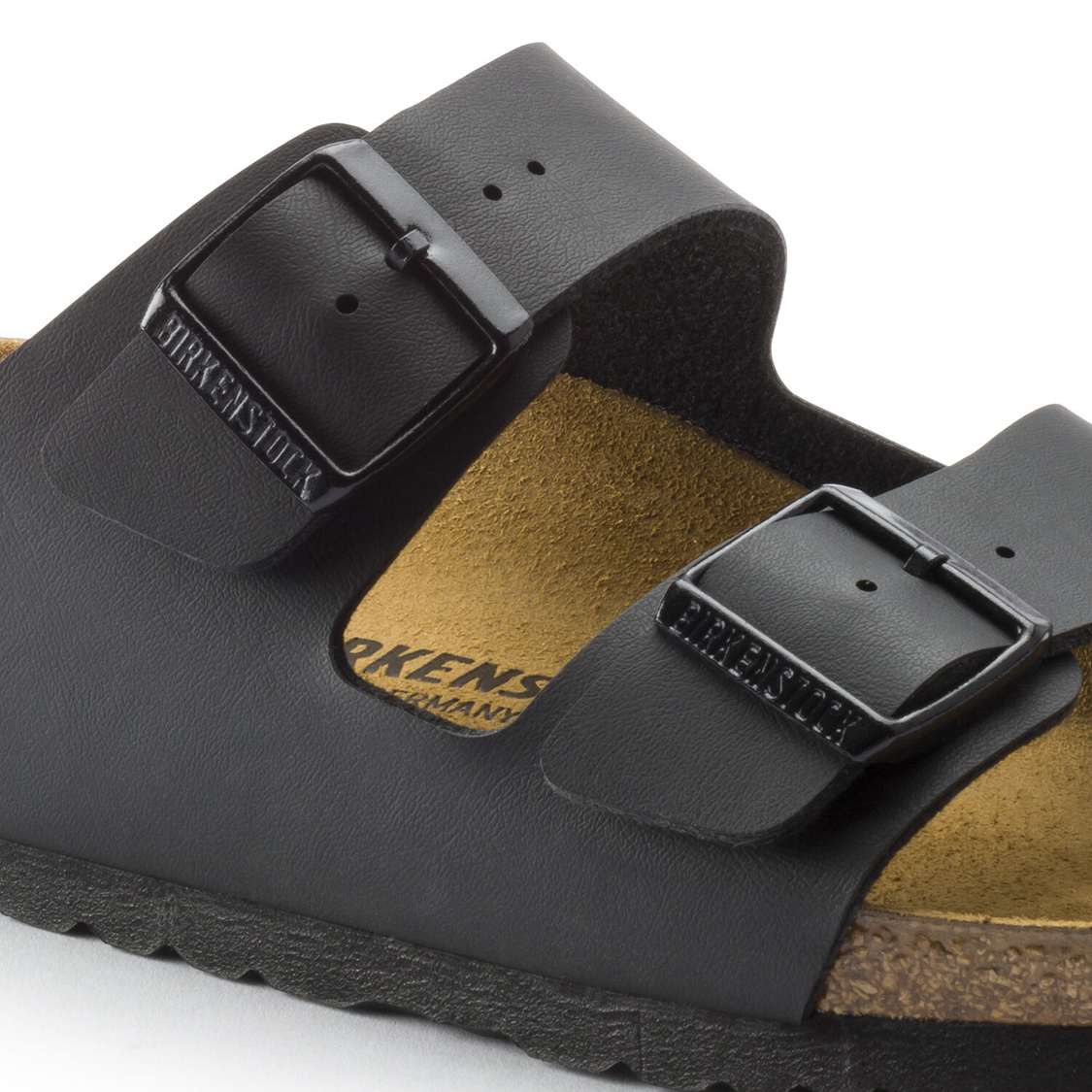 Birkenstock Arizona Birko-Flor Two Strap Sandals Black | B3hIcFDI9t1