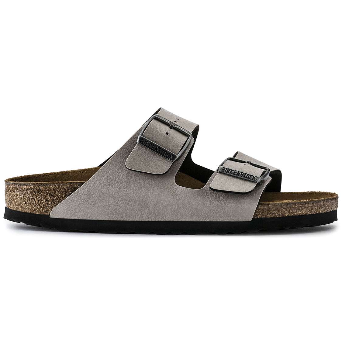 Birkenstock Arizona Birko-Flor Two Strap Sandals Grey | D1iXWXInAF5