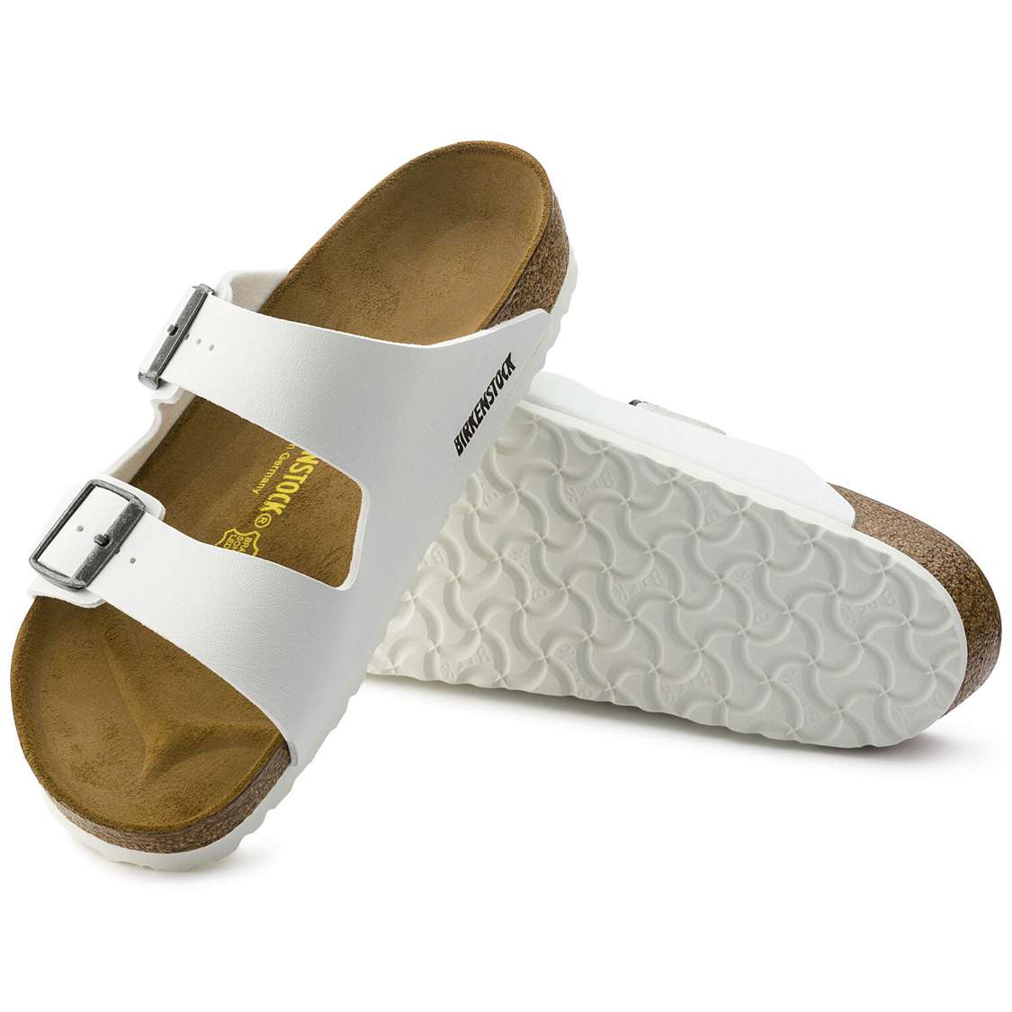 Birkenstock Arizona Birko-Flor Two Strap Sandals White | D6d5DfoQkPn