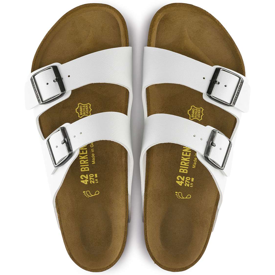 Birkenstock Arizona Birko-Flor Two Strap Sandals White | D6d5DfoQkPn