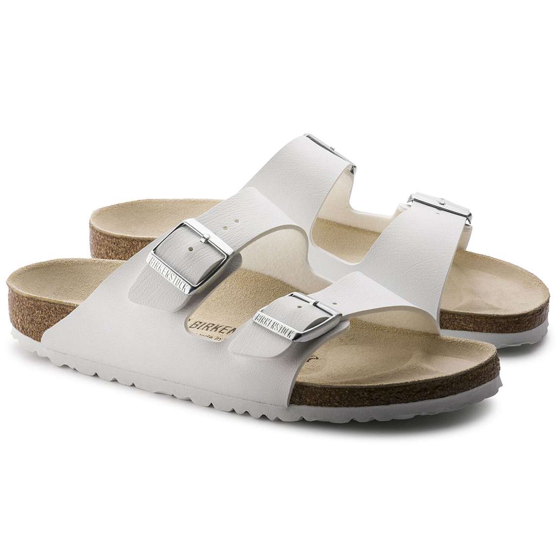 Birkenstock Arizona Birko-Flor Two Strap Sandals White | E2s6oFQzQEQ