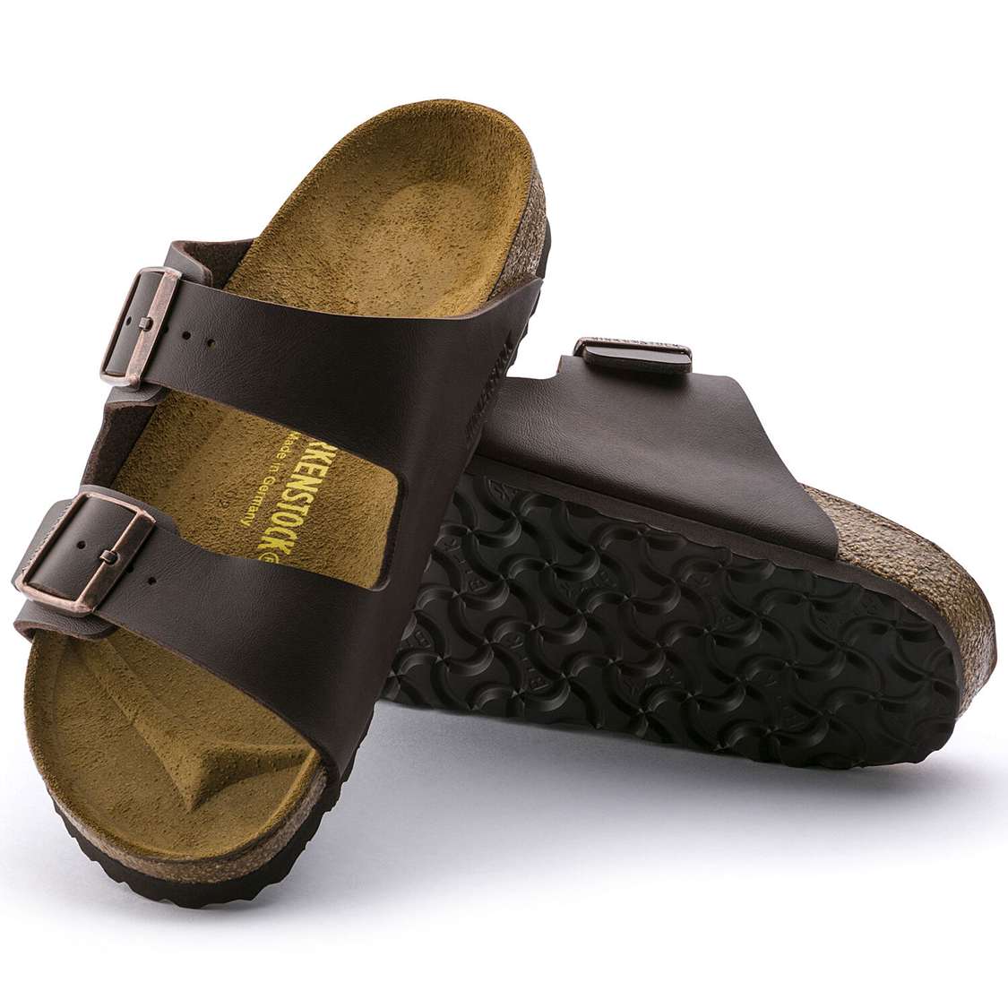 Birkenstock Arizona Birko-Flor Two Strap Sandals Dark Brown | KOawdKaCaYc