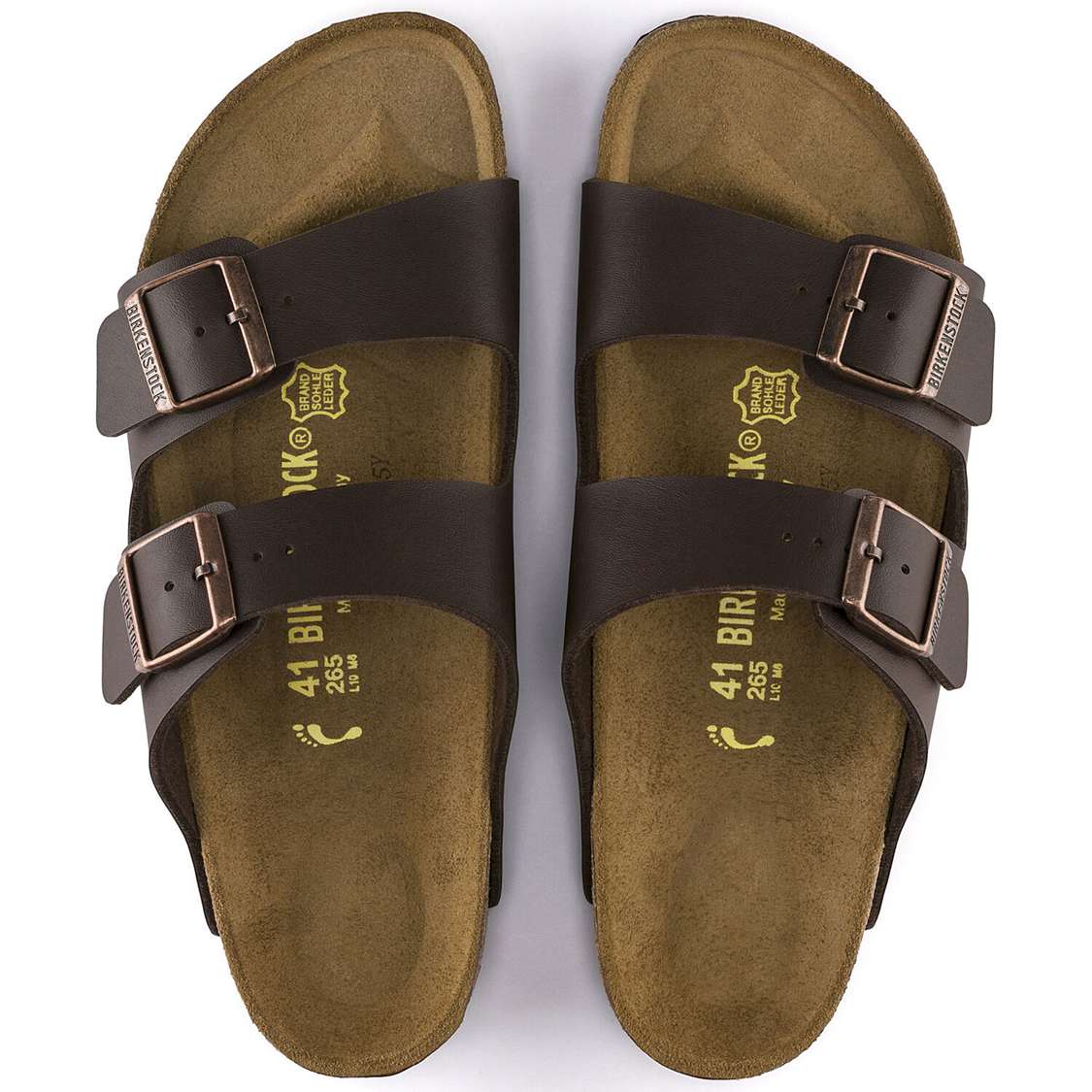 Birkenstock Arizona Birko-Flor Two Strap Sandals Dark Brown | KOawdKaCaYc