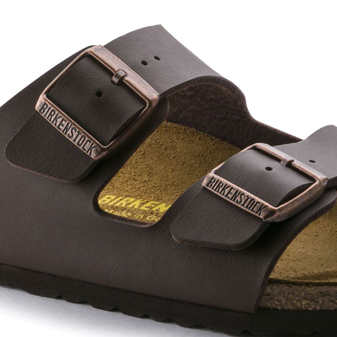 Birkenstock Arizona Birko-Flor Two Strap Sandals Dark Brown | KOawdKaCaYc