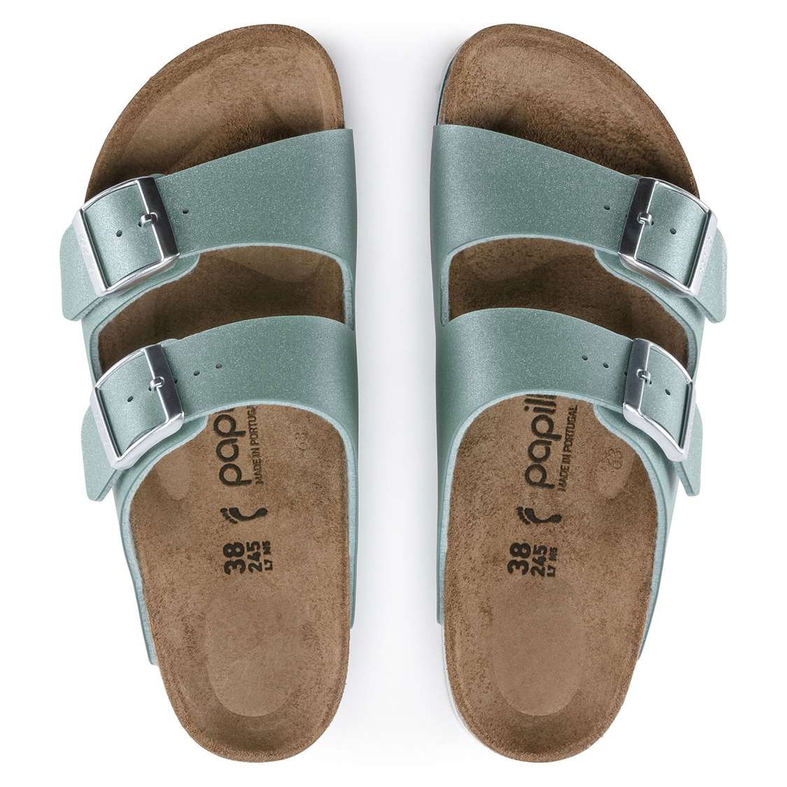 Birkenstock Arizona Birko-Flor Two Strap Sandals Turquoise | USA5SuvNMpN