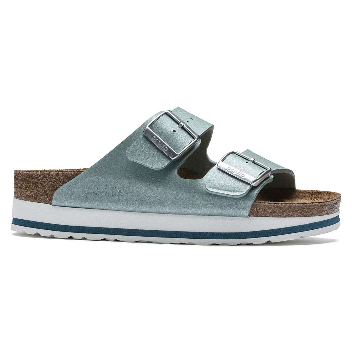 Birkenstock Arizona Birko-Flor Two Strap Sandals Turquoise | USA5SuvNMpN