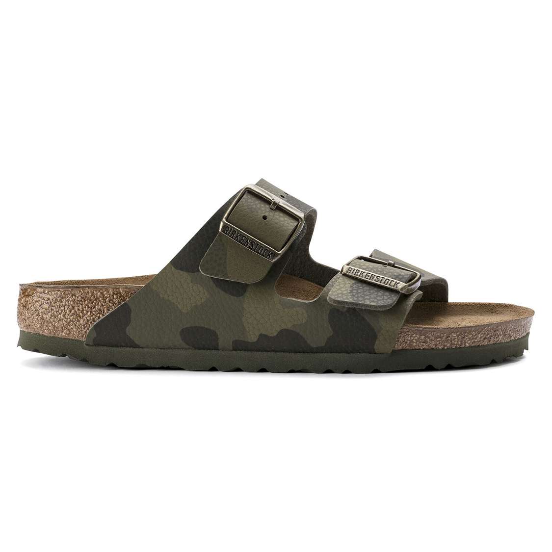 Birkenstock Arizona Birko-Flor Two Strap Sandals Camo Green | W5eZRC9wzgQ