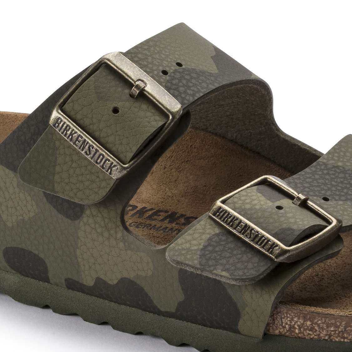 Birkenstock Arizona Birko-Flor Two Strap Sandals Camo Green | W5eZRC9wzgQ