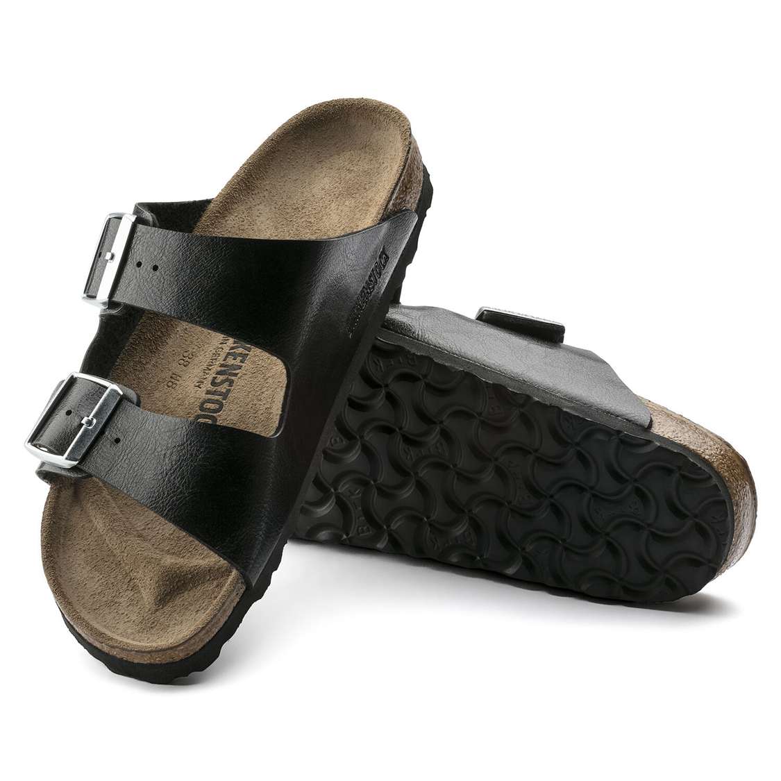 Birkenstock Arizona Birko-Flor Two Strap Sandals Black | yTtkYij2vXT