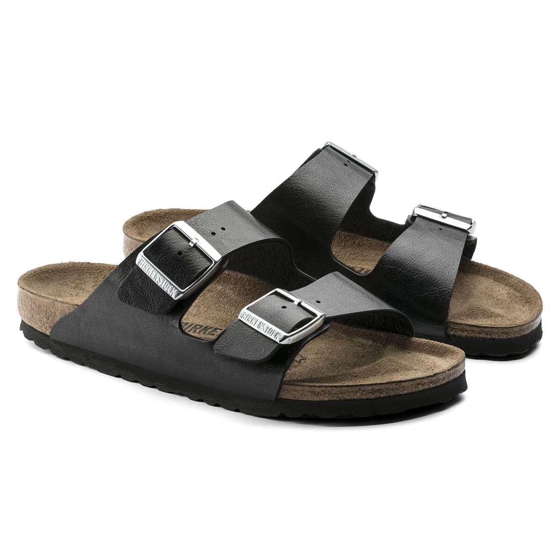 Birkenstock Arizona Birko-Flor Two Strap Sandals Black | yTtkYij2vXT