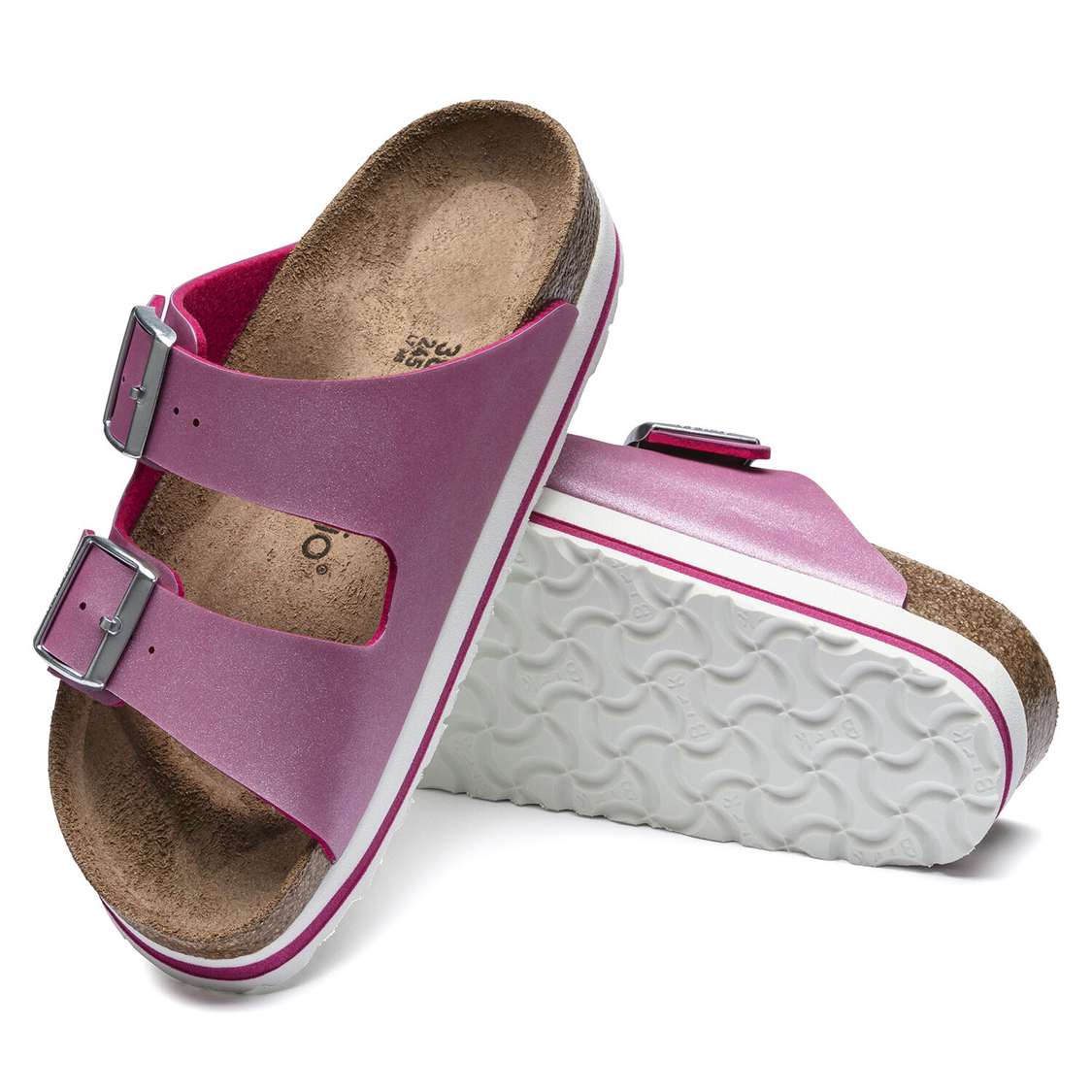 Birkenstock Arizona Birko-Flor Two Strap Sandals Fuchsia | yv9wqWRFoix