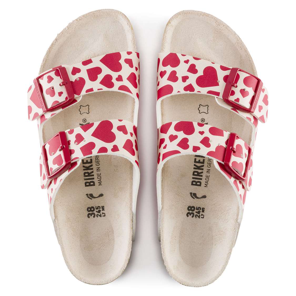 Birkenstock Arizona Birko-Flor Two Strap Sandals Red | zUlysQOZagw