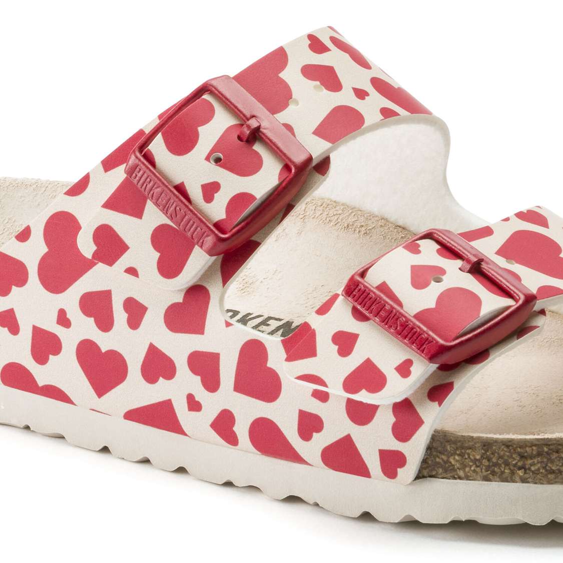 Birkenstock Arizona Birko-Flor Two Strap Sandals Red | zUlysQOZagw