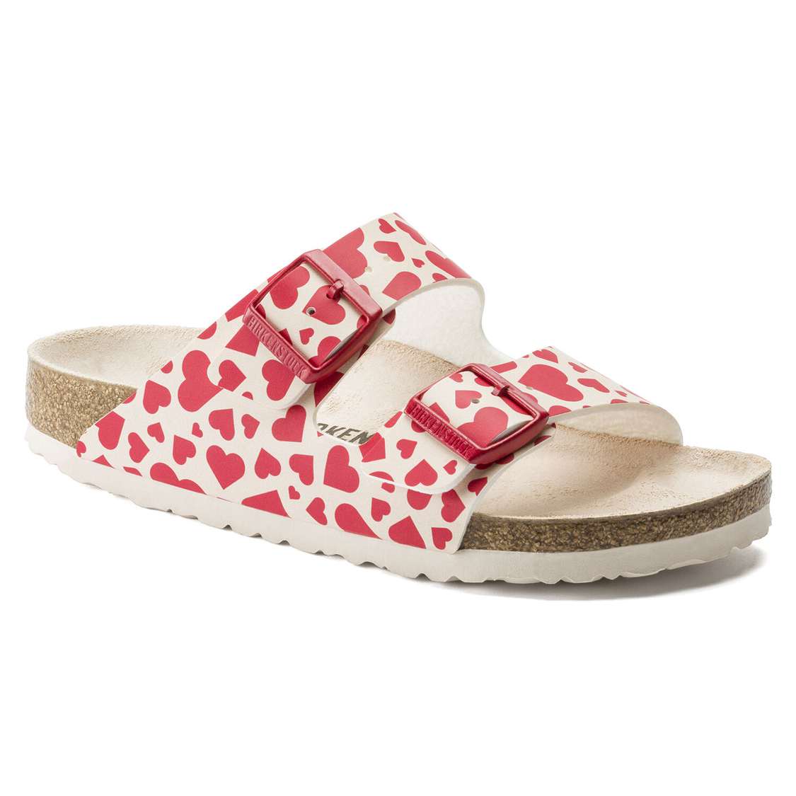 Birkenstock Arizona Birko-Flor Two Strap Sandals Red | zUlysQOZagw