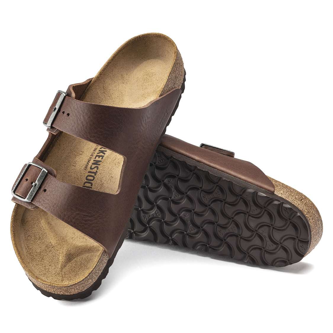 Birkenstock Arizona Leather Two Strap Sandals Brown | 2EOzyAreyNm