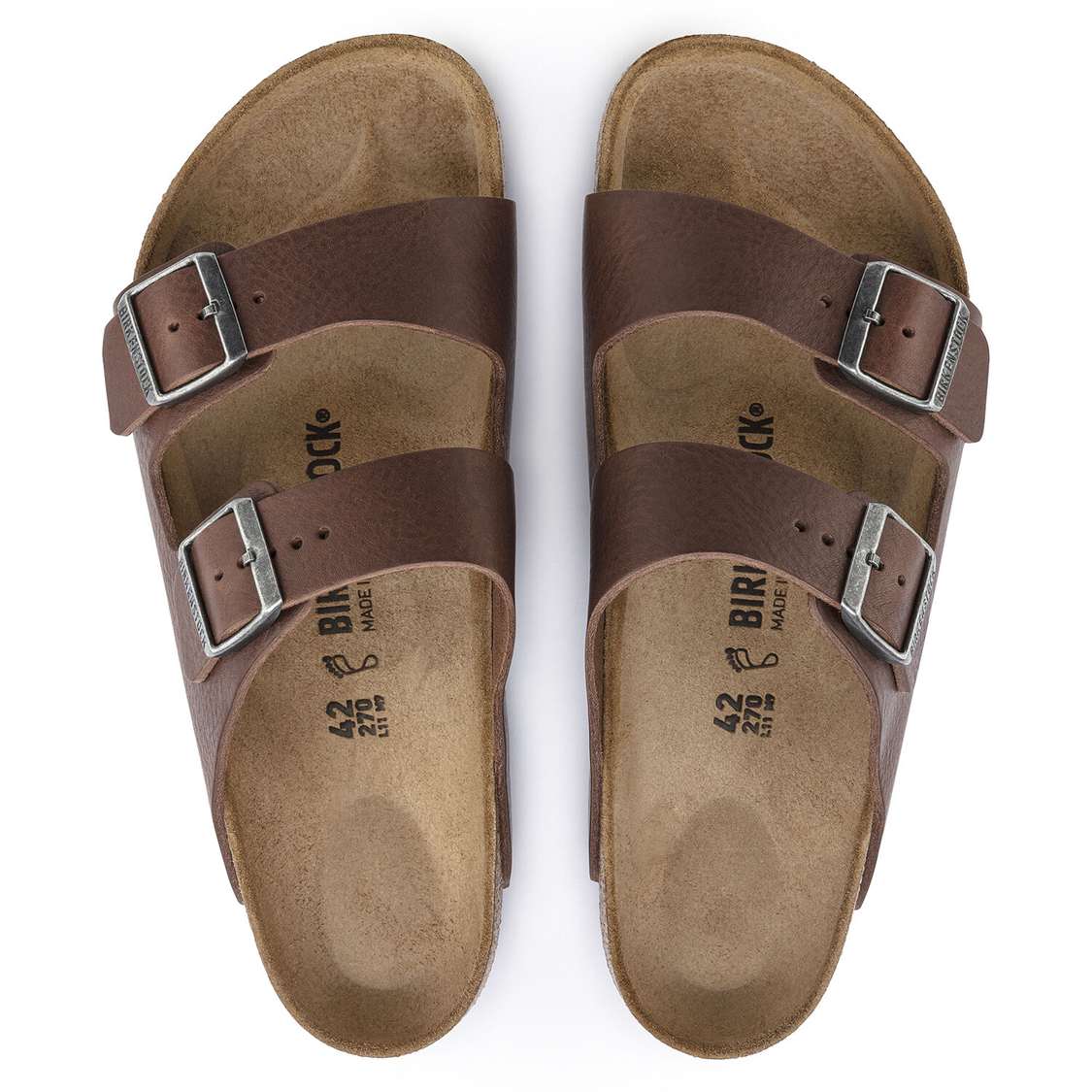 Birkenstock Arizona Leather Two Strap Sandals Brown | 2EOzyAreyNm