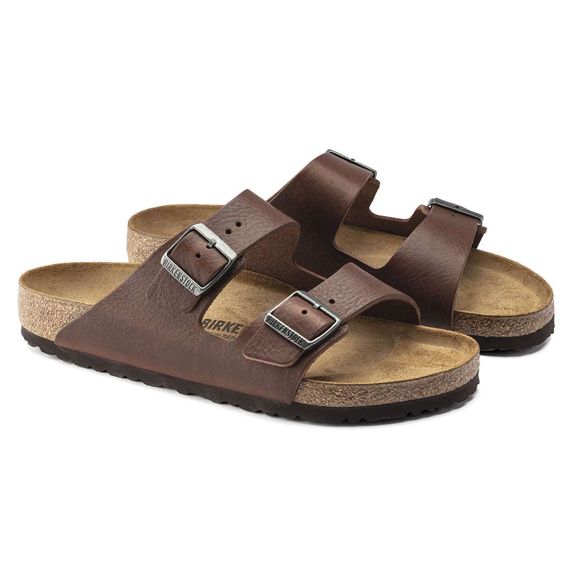 Birkenstock Arizona Leather Two Strap Sandals Brown | 2EOzyAreyNm