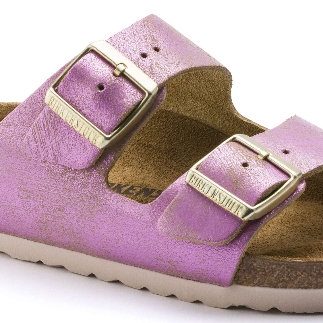 Birkenstock Arizona Leather Two Strap Sandals Wash Pink | 5Jo1BsH4nCe