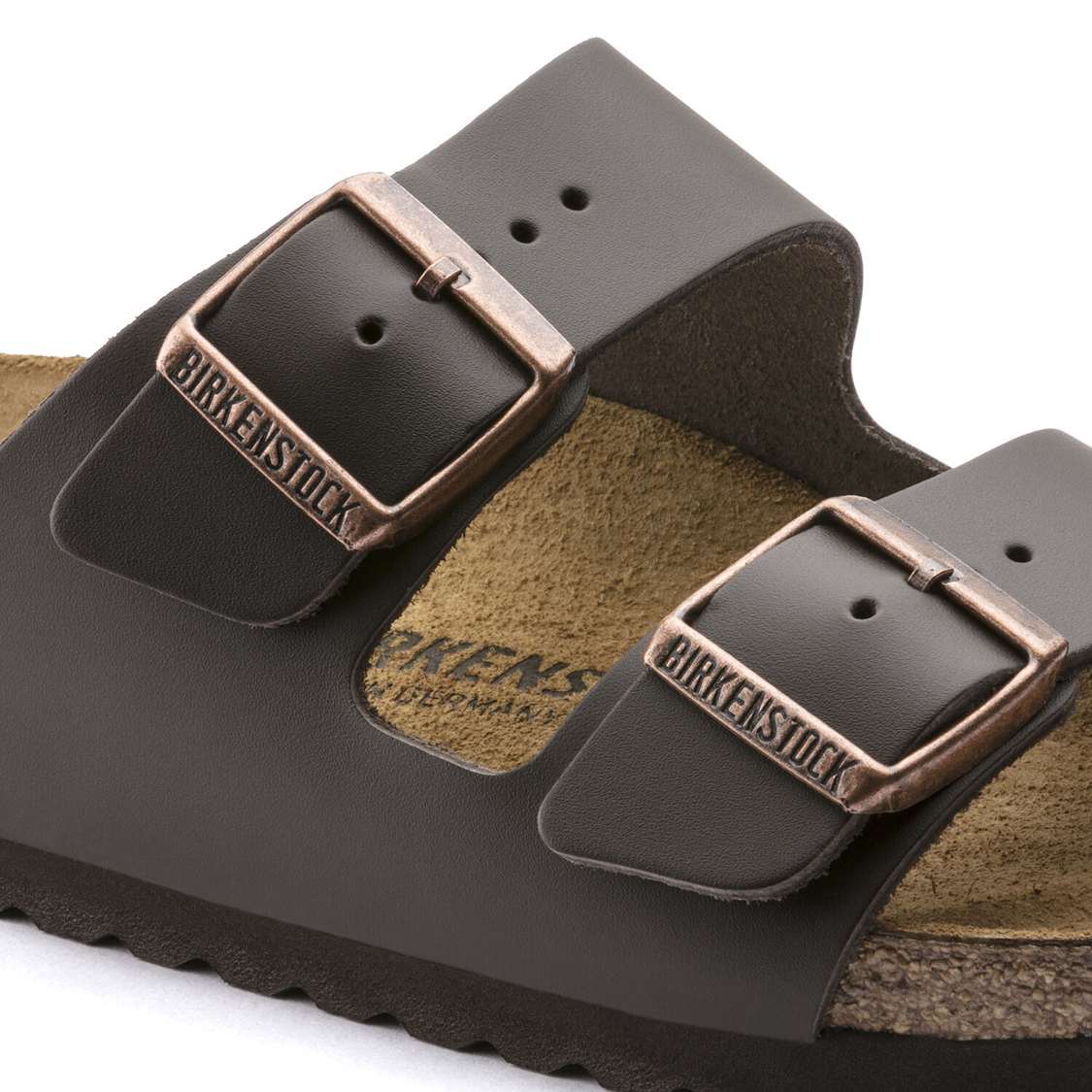 Birkenstock Arizona Leather Two Strap Sandals Dark Brown | YCbRc7HCBGK