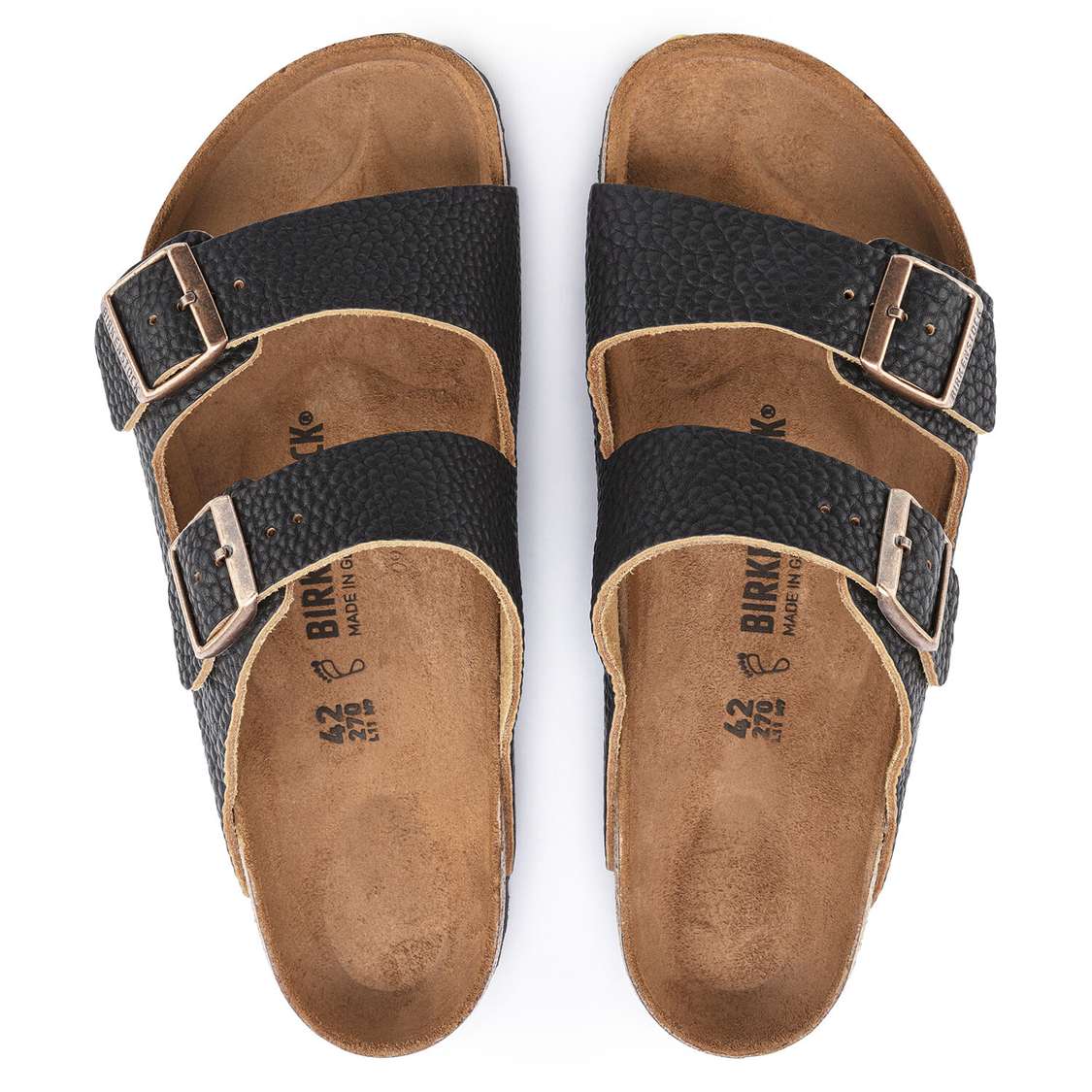 Birkenstock Arizona Leather Two Strap Sandals Black | j68FwuR6f9i