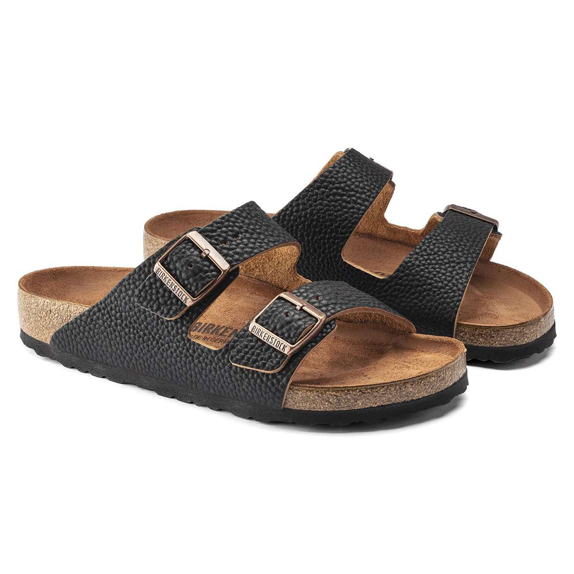 Birkenstock Arizona Leather Two Strap Sandals Black | j68FwuR6f9i