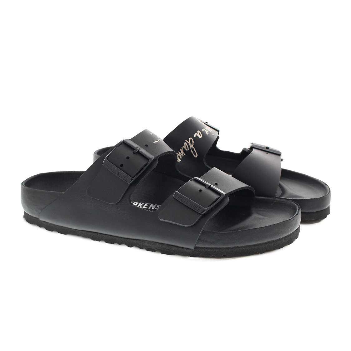 Birkenstock Arizona Leather Two Strap Sandals Black | mT3oZRItWwT