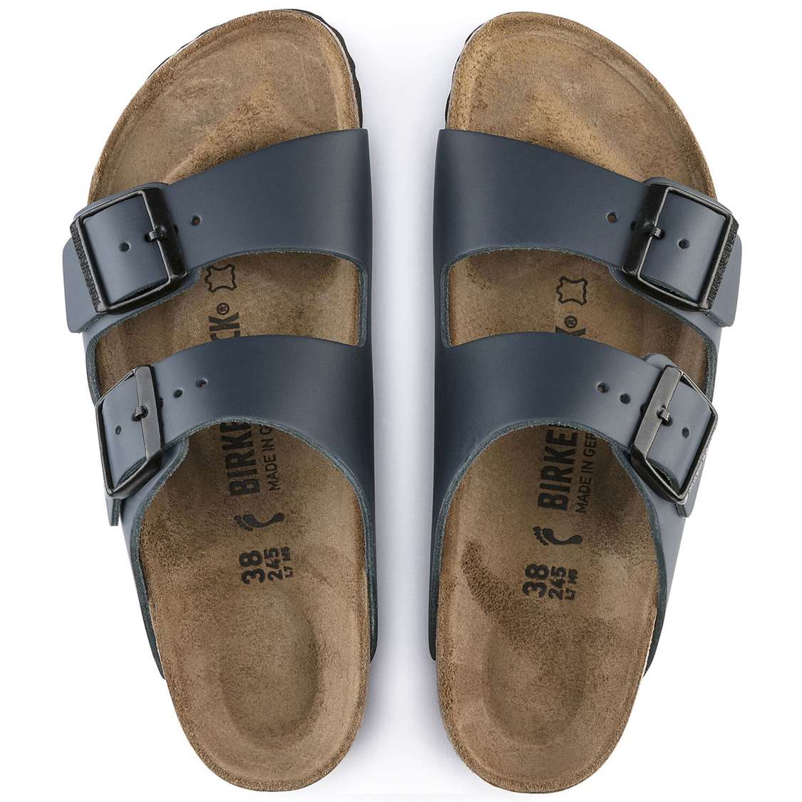 Birkenstock Arizona Leather Two Strap Sandals Blue | puwOd393YzT