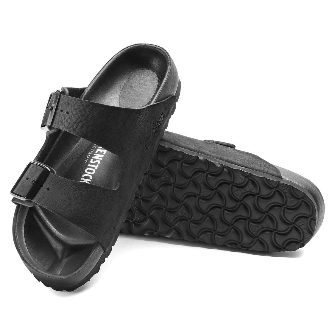 Birkenstock Arizona Leather Two Strap Sandals Black | qt3SkftTzPh