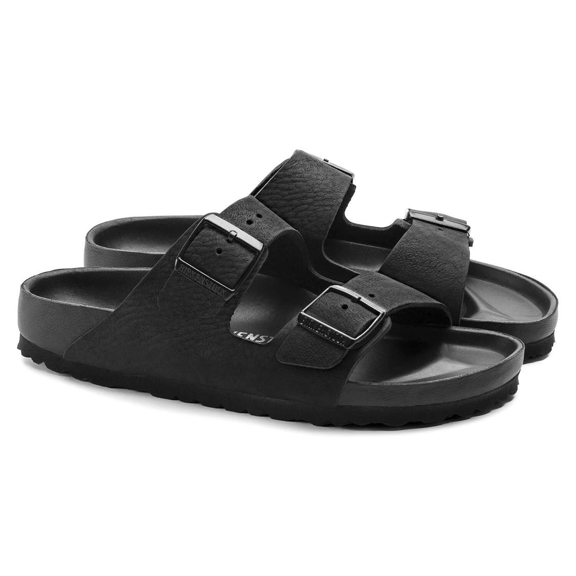 Birkenstock Arizona Leather Two Strap Sandals Black | qt3SkftTzPh