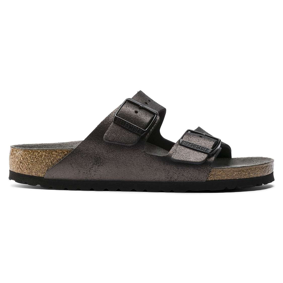 Birkenstock Arizona Leather Two Strap Sandals Wash Black | rX3bjaPhEte