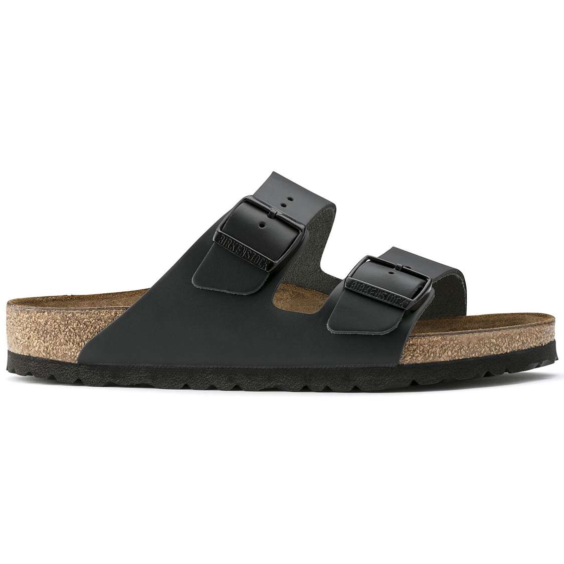 Birkenstock Arizona Leather Two Strap Sandals Black | tovLymH3flb