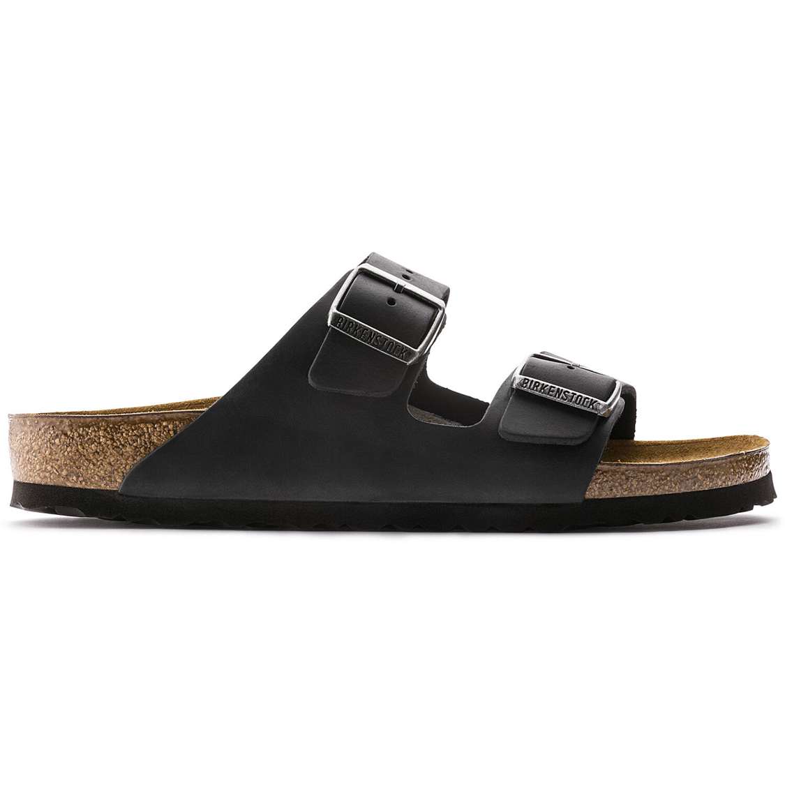 Birkenstock Arizona Oiled Leather Two Strap Sandals Black | 25LwEXqaTaI