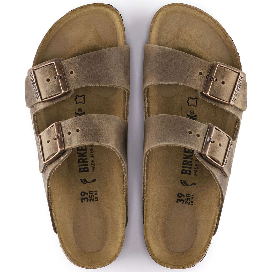 Birkenstock Arizona Oiled Leather Two Strap Sandals Brown | BuQe8hxU6zT