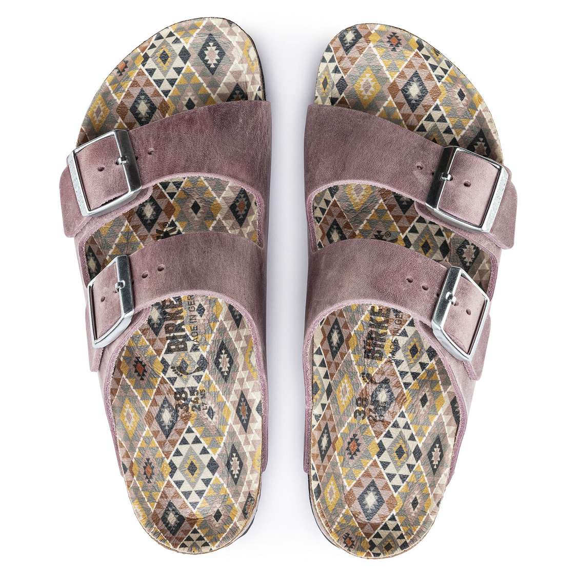 Birkenstock Arizona Oiled Leather Two Strap Sandals Lavender | D6ZBowZmSzH