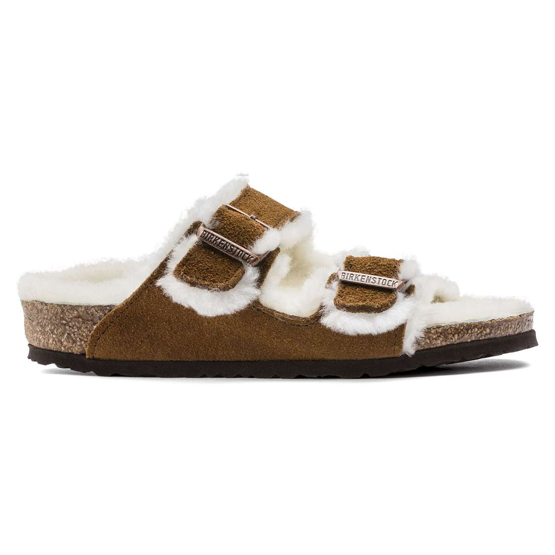 Birkenstock Arizona Shearling Suede Leather Boys Sandals Yellow | mQ3cgayLzST