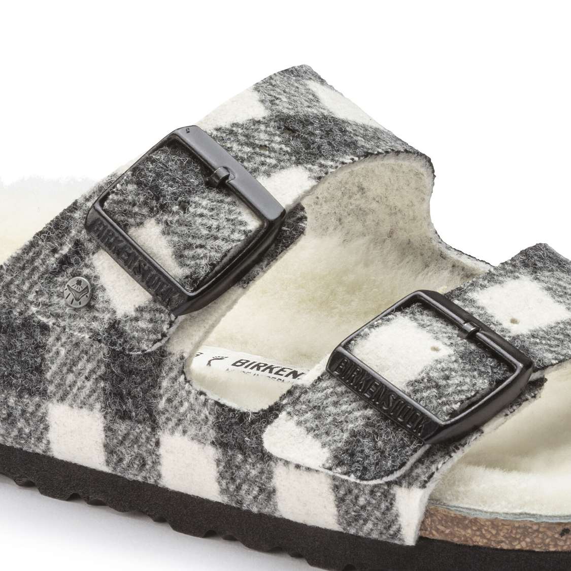 Birkenstock Arizona Shearling Wool Two Strap Sandals White | 5QvugmlBx1p