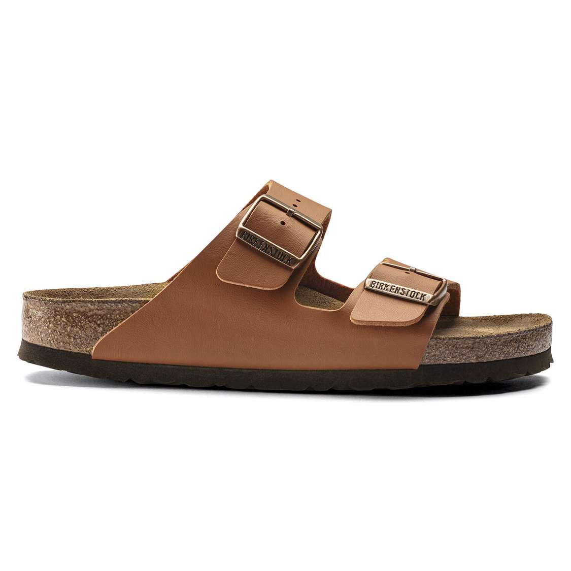 Birkenstock Arizona Soft Footbed Birko-Flor Two Strap Sandals Brown | 8PNbIsCR64q