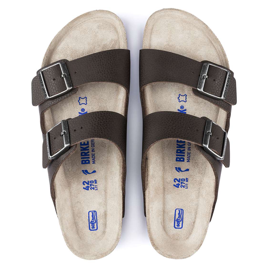 Birkenstock Arizona Soft Footbed Birko-Flor Embossed Two Strap Sandals Black | Oh2uzyFo8kQ