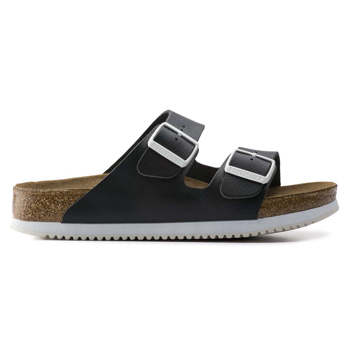 Birkenstock Arizona Soft Footbed Leather Two Strap Sandals Black | sQL1DUKmCVF