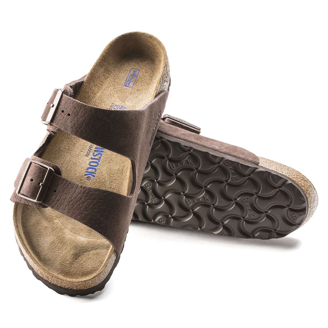 Birkenstock Arizona Soft Footbed Nubuck Leather Two Strap Sandals Yellow | sXuuZgQlQqc