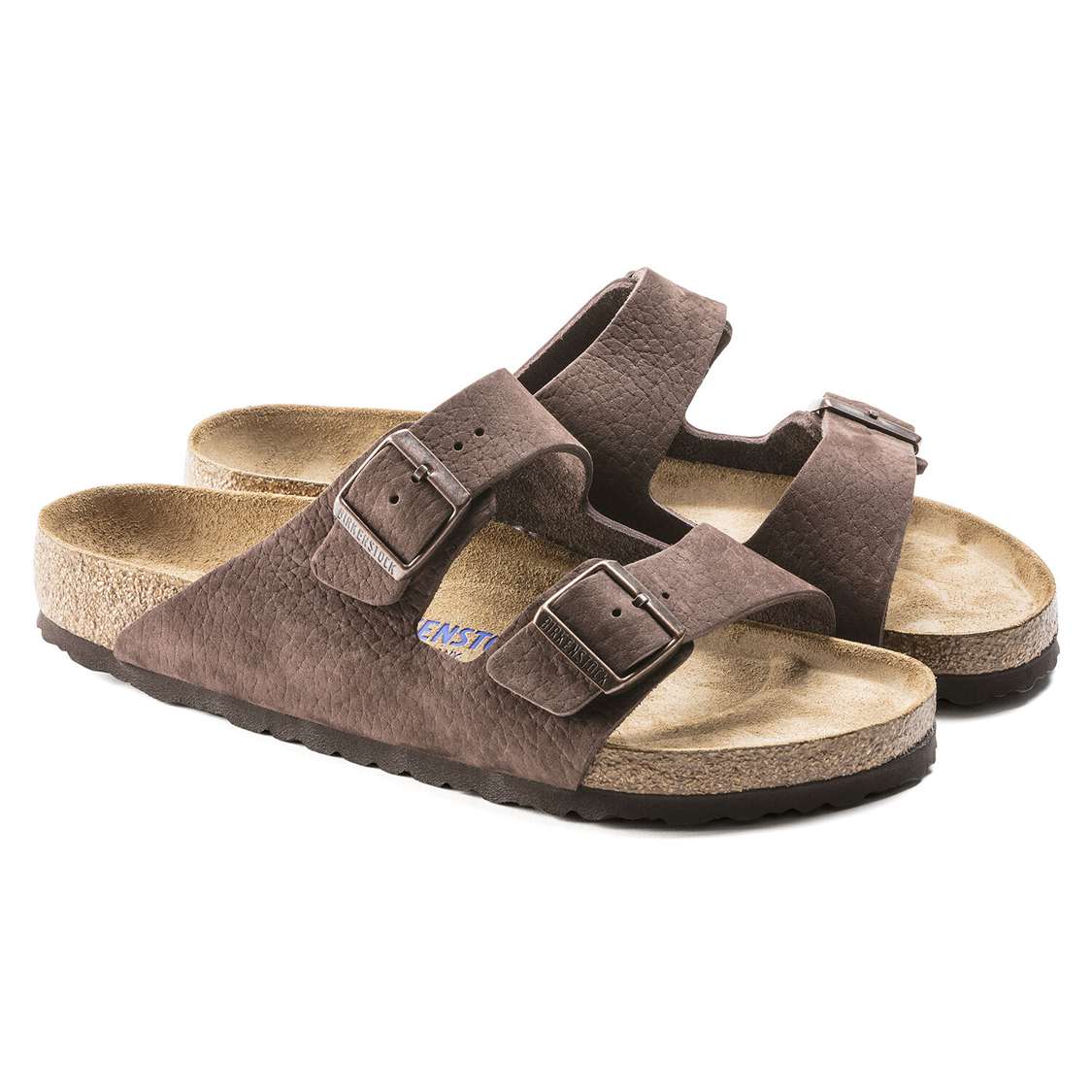 Birkenstock Arizona Soft Footbed Nubuck Leather Two Strap Sandals Yellow | sXuuZgQlQqc