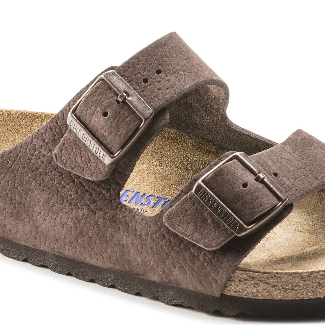 Birkenstock Arizona Soft Footbed Nubuck Leather Two Strap Sandals Yellow | sXuuZgQlQqc