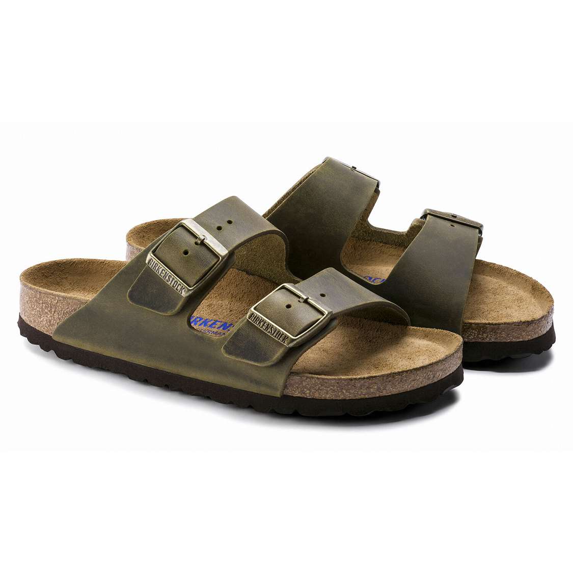 Birkenstock Arizona Soft Footbed Oiled Leather Two Strap Sandals Yellow | 79Lk8UTxuve