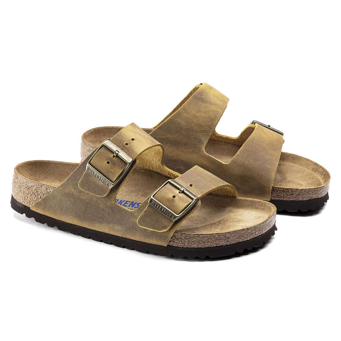 Birkenstock Arizona Soft Footbed Oiled Leather Two Strap Sandals Yellow | HJhBETFvdg5