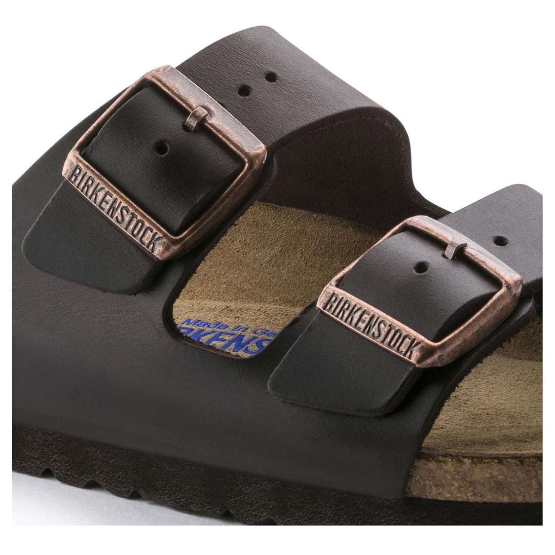 Birkenstock Arizona Soft Footbed Smooth Leather Two Strap Sandals Black | yJo7qPpn1mV