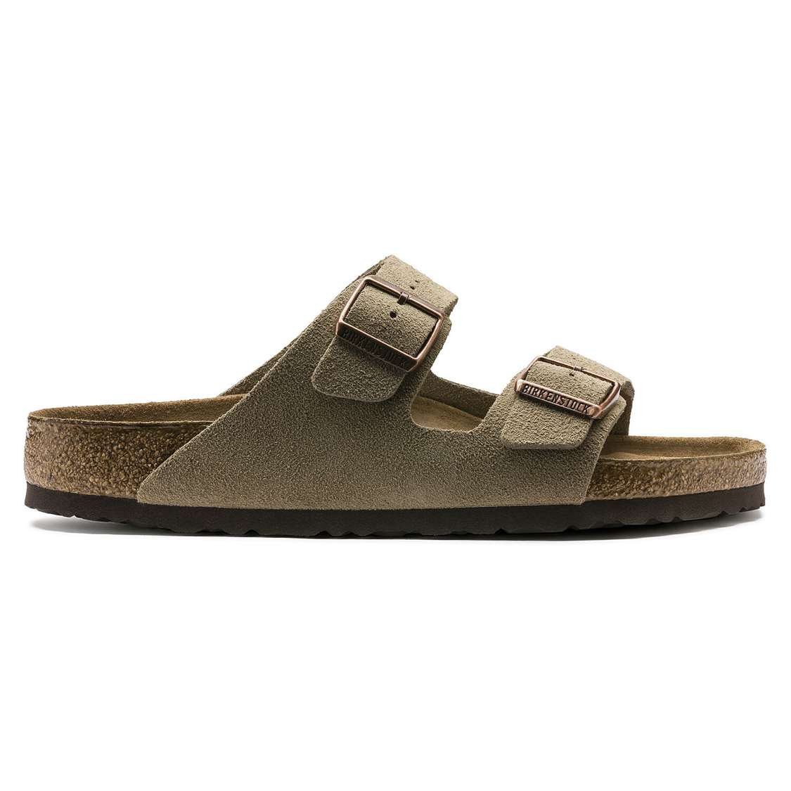 Birkenstock Arizona Soft Footbed Suede Leather Two Strap Sandals Brown | Nsz1sEO4dl3